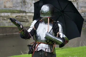 Knight checking the weather